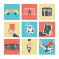 Football or Soccer Icons Set