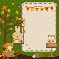 Autumn Woodland Animal Card