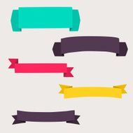 Set of design elements banners ribbons Vector illustration N6