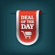 Deal of the day vertical ribbon bookmark tag element for N8