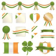 st patricks day ribbons and seals