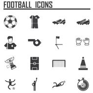 Soccer icons set flat design Illustration eps10