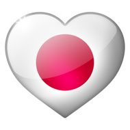 japan heart button