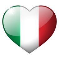 italy heart button