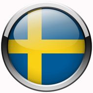 sweden flag gel metal button