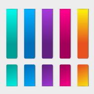 Set of blank rectangle labels with rounded corners N5