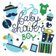 Baby shower composition for boy