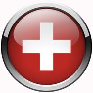 switzerland flag gel metal button