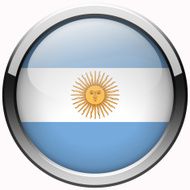 argentina flag gel metal button