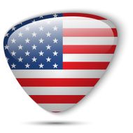 USA Flag glossy button N3