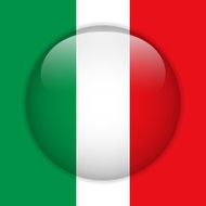 Italy Flag Glossy Button N7