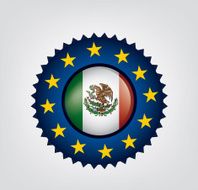 EU and Mexico seal Mexican Flag(vector art)