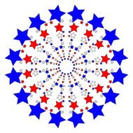 Geometric circle ornament like USA