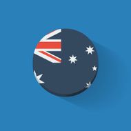 Round icon with flag of Australia N2