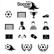 Soccer Icons set Illustration eps10 N5