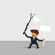 Businessman Surrender Flag N2