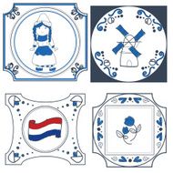 dutch tiles hand drawn vector