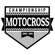 Motocross championship label or stamp