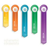 Colorful banner ribbon Element for infographic N5