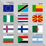 Flags of world flat Set number 03