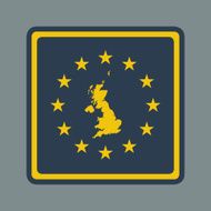 United Kingdom European Flag Button N2