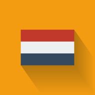 Flat flag of Netherlands