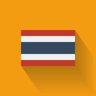 Flat flag of Thailand