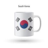 South Korea flag souvenir mug on white background N2