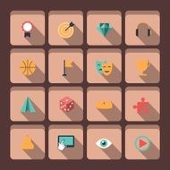 vector set of entertainment and leisure activity icons N6