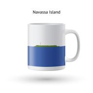 Navassa Island flag souvenir mug on white background N2
