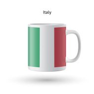Italy flag souvenir mug on white background N2