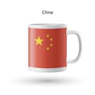 China flag souvenir mug on white background N2