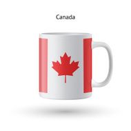 Canada flag souvenir mug on white background N2