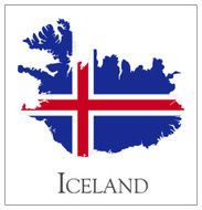 Iceland Flag Map N2