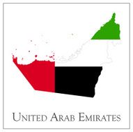 United Arab Emirates flag map N3