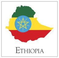 Ethiopia flag map