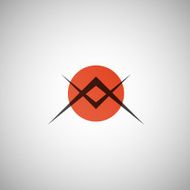Japanese sun vector