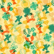 Seamless pattern with trophy and awards N2