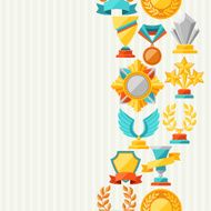 Seamless pattern with trophy and awards N3