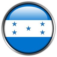 Honduras Flag glossy button