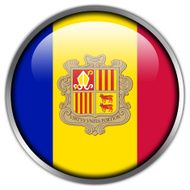 Andorra Flag glossy button