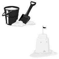 Bucket Spade and Sandcastle for a Beach Holiday