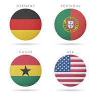 country flags on soccer ball illustration N6