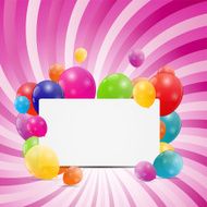 Color Glossy Balloons Background Vector Illustration N94