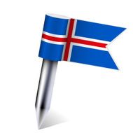 Vector Iceland flag isolated on white Eps10