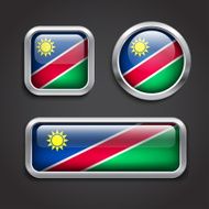 Namibia flag glass buttons