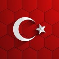 Abstract Turkey Football Team Flag