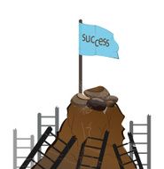 flag pole on the mountain