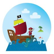 Pirate Ship Globe