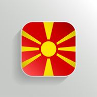 Vector Button - Macedonia Flag Icon